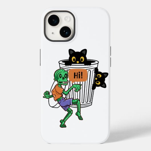 Angstkatze Halloween Case-Mate iPhone Hülle (Rückseite)
