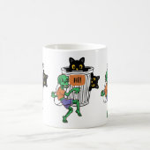 Angstkatze Halloween Kaffeetasse (Mittel)