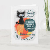 Angstkatze Onkel Karte (Vorderseite)