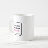 Ängstlich, aber süß lustiger Becher Kaffeetasse (Vorderseite Links)