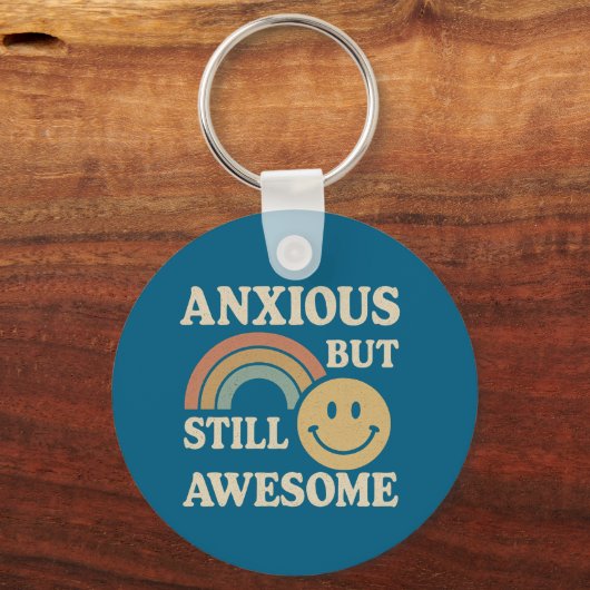 "ängstlich, aber trotzdem Phantastisch" im Retro-S Schlüsselanhänger (Vorderseite)