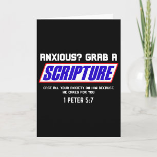 Ängstlich greifen nach der Schrift Christliche psy Karte