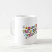 Ängstlich Überanalysiert Alles Zitat Kaffeetasse (Vorderseite Links)