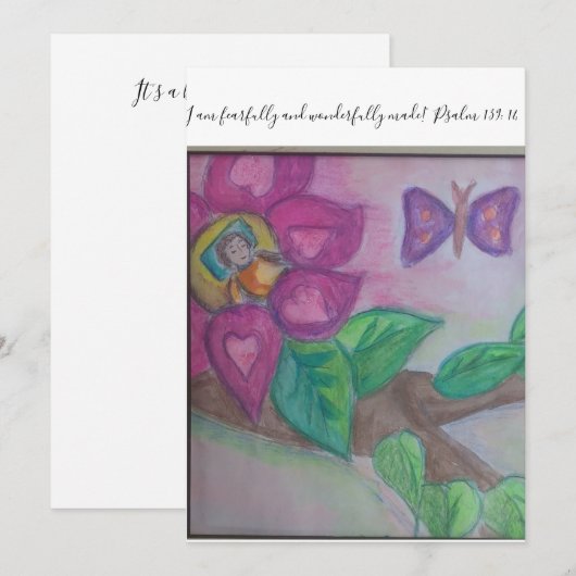 Ängstlich und wunderbar gemacht! einladung (Vorne/Hinten)