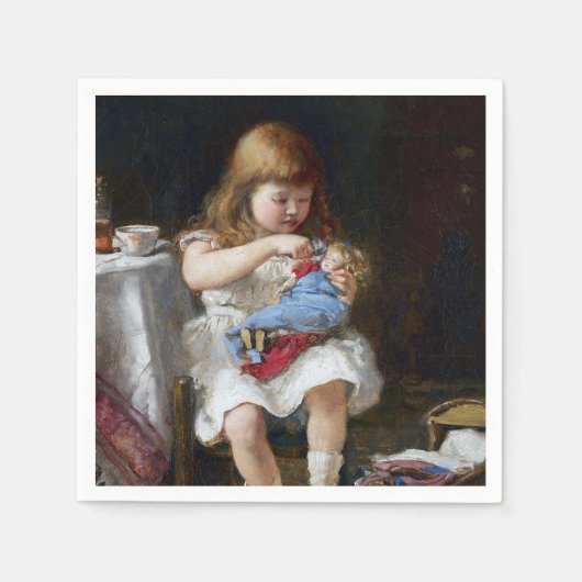 ängstliche kleine Mutter Serviette (Vorderseite)