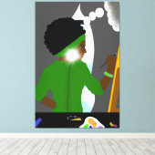 ängstliche Künstlerin Leinwanddruck (Insitu (Holzboden))