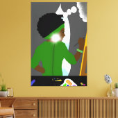 ängstliche Künstlerin Leinwanddruck (Insitu (Wohnzimmer))