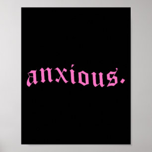 Ängstliches Pastel-Goth-Pink-Geschenk für psychisc Poster