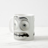 Ängstliches sarkastisches Gesicht 3D-Mug-Wrap Kaffeetasse (Vorderseite Links)