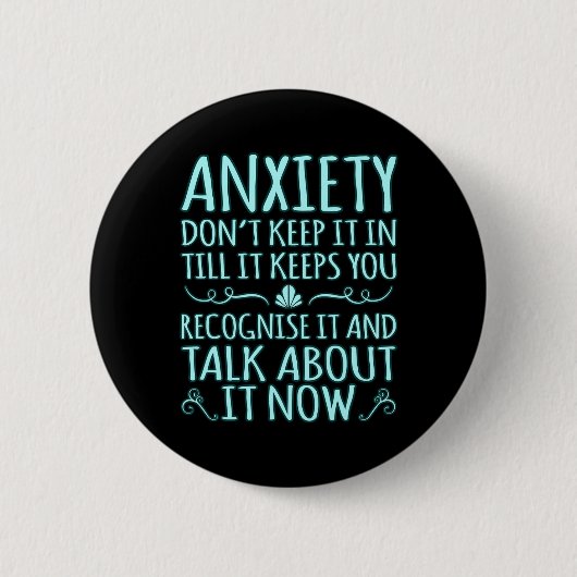Ängstlichkeit Gespräche darüber Ptsd Awareness Rib Button (Vorderseite)