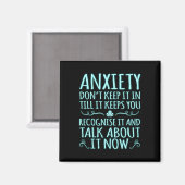 Ängstlichkeit Gespräche darüber Ptsd Awareness Rib Magnet (Vorderseite/Rückseite)