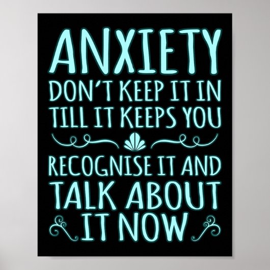 Ängstlichkeit Gespräche darüber Ptsd Awareness Rib Poster (Vorne)