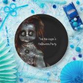 Ängstlichpuppen-beängstigendes Halloween-Party Pappteller (Party)