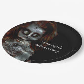 Ängstlichpuppen-beängstigendes Halloween-Party Pappteller (Schrägansicht)