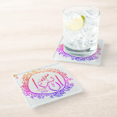 Angstlinderung Glasuntersetzer (Schrägansicht)