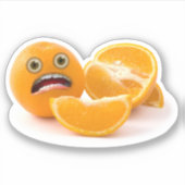 Angstorange Aufkleber (Vorderseite)