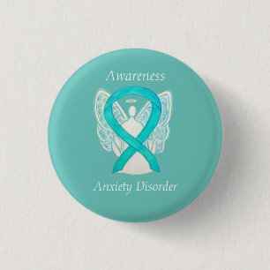 Angststörung Bewusstsein Angel Aquamarines Button