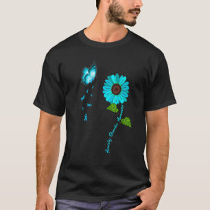 Angststörung Bewusstsein Aquamariner Schmetterling T-Shirt