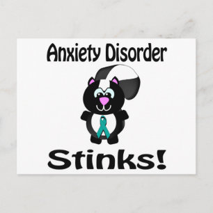 Angststörung stinkt Skunk Awareness Design Postkarte