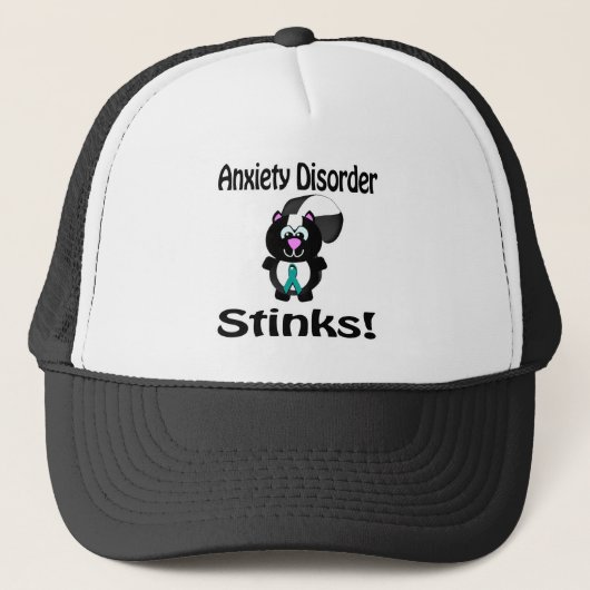 Angststörung stinkt Skunk Awareness Design Truckerkappe (Vorderseite)