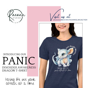 Angststörungs-Bewusstseins-Drache WEISSE BESCHRIFT Tri-Blend Shirt