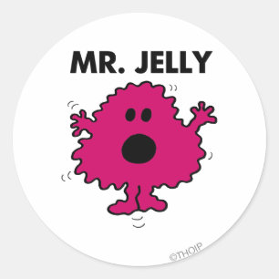Angstvoller und nervöser Herr Jelly Runder Aufkleber