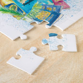 Anguilla Antilles Illustrierte Karibik Reisekarte Puzzle (Seite)