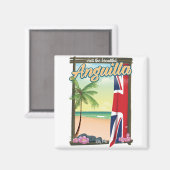 Anguilla British Territory Reiseplakat Magnet (Vorderseite/Rückseite)