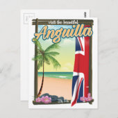 Anguilla British Territory Reiseplakat Postkarte (Vorne/Hinten)