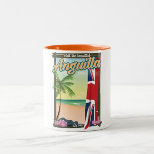 Anguilla British Territory Reiseplakat Zweifarbige Tasse