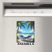 Anguilla Caribbean Beach Hammock Magnet (In Situ (Geschirrspüler))