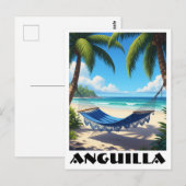 Anguilla Caribbean Beach Hammock Postkarte (Vorne/Hinten)