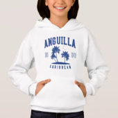 Anguilla Caribbean Palm Tree 1980 Kids Hoodie (Vorderseite)