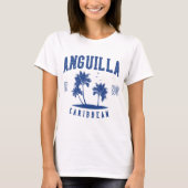 Anguilla Caribbean Palm Tree 1980 T-Shirt (Vorderseite)