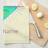 Anguilla Caribbean Retro Urlaub Vintage Insel Geschirrtuch (Viertel Falte)