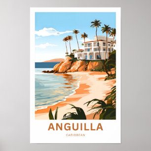 Anguilla Caribbean Travel Print Poster