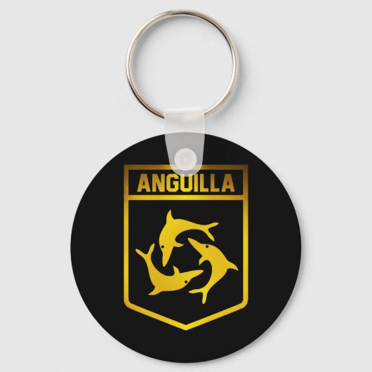 Anguilla Emblem Schlüsselanhänger (Vorderseite)