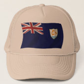 Anguilla Flag Hat Truckerkappe (Vorderseite)