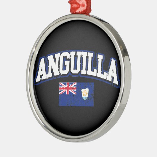 Anguilla Flag Ornament Aus Metall (Links)