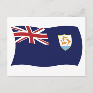Anguilla Flag Postcard Postkarte