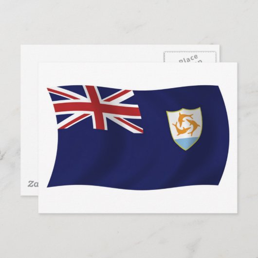 Anguilla Flag Postcard Postkarte (Vorne/Hinten)