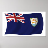 Anguilla Flag Poster Print (Vorne)