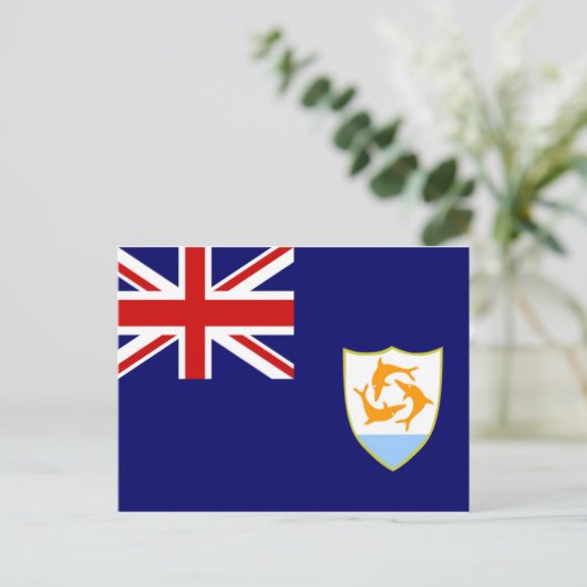Anguilla Flag Postkarte (Stehend Vorderseite)