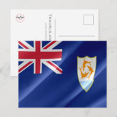 Anguilla - Flag Wave - Postkarte (Vorne/Hinten)