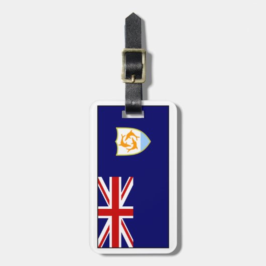 Anguilla-Flagge Gepäckanhänger (Vorderseite vertikal)