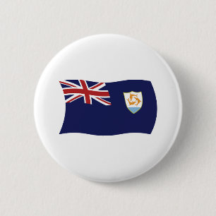 Anguilla-Flagge Knopf Button