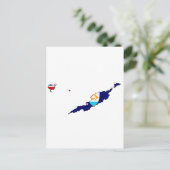 Anguilla-Flagge Postkarte (Stehend Vorderseite)