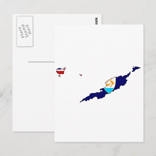 Anguilla-Flagge Postkarte (Vorne/Hinten)