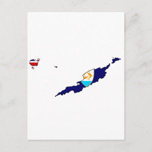 Anguilla-Flagge Postkarte