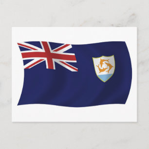 Anguilla-Flagge Postkarte